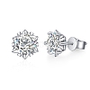 Anti-Tarnish 925 Sterling Silver with Moissanite Rhinestone Earrings AJEW-U007-06P-1