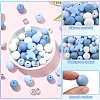 47Pcs 7 Styles Cartoon Silicone Beads FIND-YW0010-39A-5