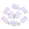 Transparent Spray Painted Glass Beads GLAA-N035-035-G04-2