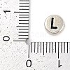 925 Sterling Silver Flat Round with Letter Beads LS-STER-G044-01AS-L-3