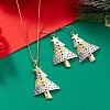 Christmas Tree Alloy Pendant Necklaces & Dangle Earrings Sets WG3F9DA-03-5