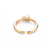 Brass Enamel Cuff Rings RJEW-T016-27E-NF-2