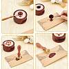 Brass Wax Seal Stamp with Rosewood Handle AJEW-WH0412-0263-3