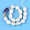 Natural Ametrine Nuggets & Natural Cultured Freshwater Pearl Beads Strands PEAR-N023-01A-14-3