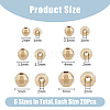 120Pcs 6 Styles Brass Spacer Beads KK-DC0003-63-2