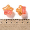 Gradient Color Transparent Hand-drawed Acrylic Beads TACR-P012-01B-02-3