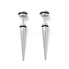 304 Stainless Steel Ear Taper Stretcher with Rubber EJEW-F312-10P-1