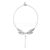 304 Stainless Steel & Glass Pendant Necklaces NJEW-TA00252-3