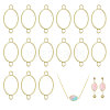 32Pcs Alloy Oval Open Back Bezel Connector Charms FIND-CA0011-77LG-1