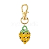 Glass Seed Beaded Strawberry Pendant Decoration HJEW-MZ00160-03-2