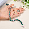 1 Strand Handmade Lampwork Inner Flower Rondelle Beads Strands LAMP-TA0002-72F-5