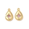 Brass Micro Pave Cubic Zirconia Charms KK-D504-20C-G-1