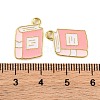 Golden Plated Alloy Enamel Pendants ENAM-Z017-12G-03-3