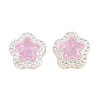 Brass Clear Cubic Zirconia Beads KK-B186-01S-2