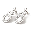 304 Stainless Steel Snake Stud Earrings EJEW-C114-32P-2