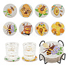 DIY Bees Theme Diamond Painting Acrylic Cup Mat Kits DIY-TAC0012-72-2