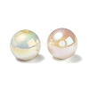 UV Plating Rainbow Iridescent Acrylic Beads PACR-E001-03I-3