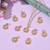 SHEGRACE Brass Micro Pave Cubic Zirconia Pendants XGRQ3D888-463G-5