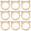 10Pcs Zinc Alloy Crystal Rhinestone Spring Gate Rings FIND-SC0019-51B-1