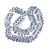 Electroplate Baking Paint Transparent Glass Beads Strands GL-N005-02A-C07-2