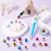 100Pcs UV Plating Opaque Acrylic European Beads PACR-TA0001-32C-7