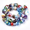 Handmade Millefiori Glass Beads Strands LK06Y-2