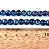 Transparent Electroplate Glass Beads Strands EGLA-Q132-6MM-01A-07-4