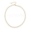 304 Stainless Steel Bar Tassel Curb Chain Necklaces for Women NJEW-G179-04G-2