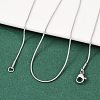Tarnish Resistant 304 Stainless Steel Snake Chain Necklaces LS-NJEW-F196-14P-3