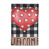 Valentine's Day Theme Linen Garden Flags AJEW-H146-03C-2