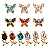 24Pcs 12 Style Glass Rhinestone Pendants FIND-TA0003-03-10