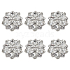 6Pcs Glass Rhinestone Shank Buttons BUTT-FG0001-52P-1