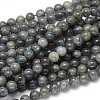 Natural Labradorite Round Bead Strands G-O087-04-8mm-1