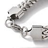 201 Stainless Steel Wheat Chain Bracelets for Women Men BJEW-H612-07C-P-3