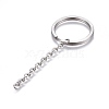 Tarnish Resistant 304 Stainless Steel Split Key Ring Clasps STAS-L226-009E-1