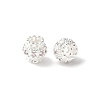 Brass Micro Pave Cubic Zirconia European Beads KK-U067-08S-05-1