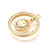 Brass Micro Pave Cubic Zirconia Pendants KK-G519-05G-01-2