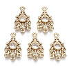 Brass Micro Pave Cubic Zirconia Chandelier Component Links KK-R111-030-1