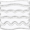 Transparent Acrylic Sewing Measuring Tool Set PW-WG6E2DE-01-1