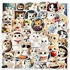 50Pcs Oil Painting Cat PVC Sticker PW-WGB8505-01-2