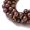ABS Imitation Bead Wrapped Elastic Hair Accessories OHAR-PW0007-49J-3