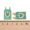 Brass Enamel Pendants KK-B157-28G-4