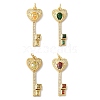 Rack Plating Brass Micro Pave Cubic Zirconia Pendants KK-U022-16-02-1