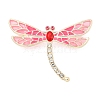 Alloy Rhinestone Dragonfly Brooch JEWB-U006-05A-KCG-1