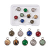 Fashewelry 9Pcs 9 Styles Natural Mixed Stone Charms G-FW0001-28-11