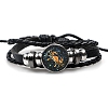 Constellation PU Leather Triple Layer Multi-strand Bracelets PW-WGF2E53-06-1