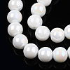 Electroplate Opaque Glass Beads Strands X-GLAA-T032-P10mm-AB02-2