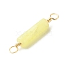 Natural Lemon Jade Connector Charms PALLOY-JF01454-08-5