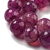 Faceted Natural Dragon Veins Agate Beads Strands X-G-F447-12mm-L02-4