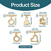  Jewelry 10 Sets 5 Styles Brass Toggle Clasps KK-PJ0001-25-14